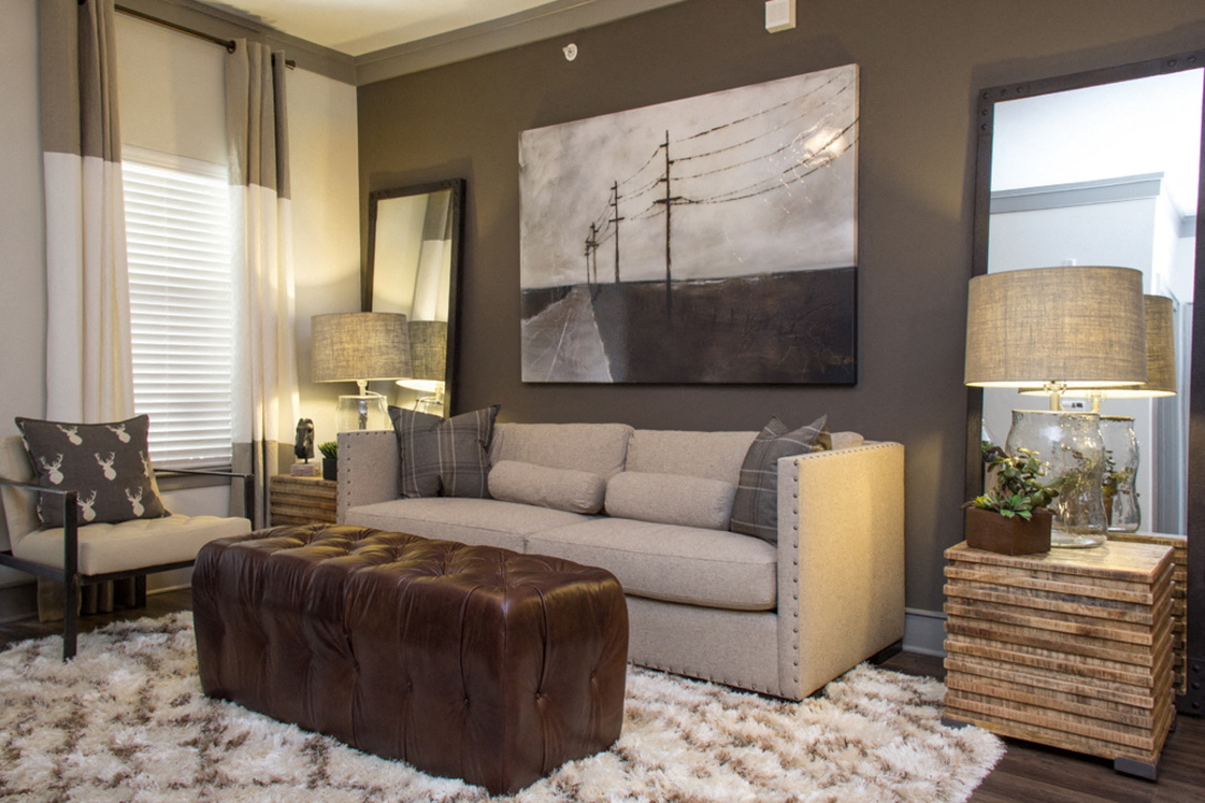 Living Room at Atria Apartments in Tulsa, OK