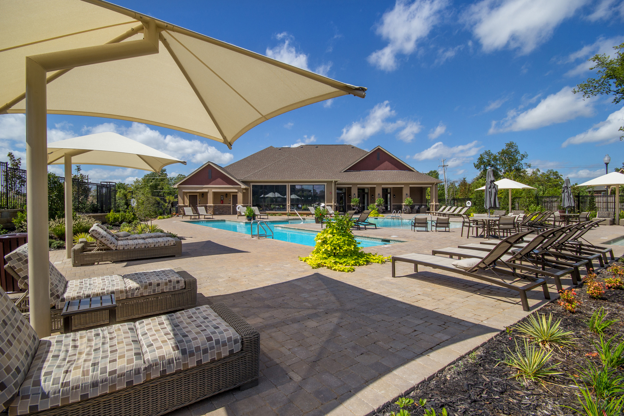 Swimming Pool and Sun Deck at Atria Apartments in Tulsa, OK