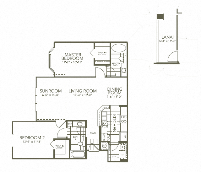Snowberry Drop 2Bed_2Bath at The Palms Club Orlando Apartments, Orlando, Florida