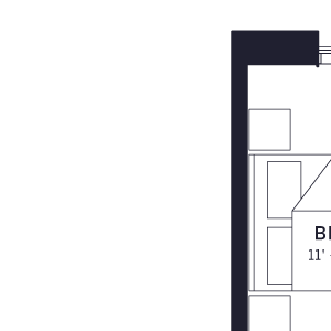 Lincoln Common Hudson (C3) One Bedroom Floor Plan