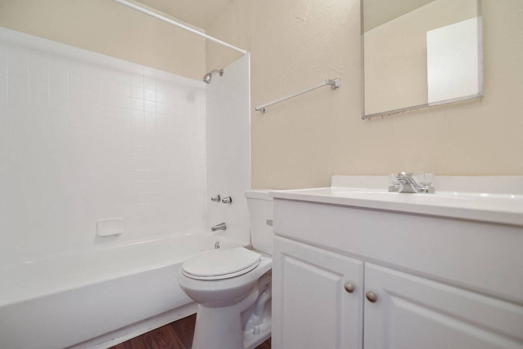 a bathroom with a toilet and a sink and a tub