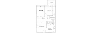 TWO BEDROOM/ONE BATH - CARRIAGE HILL