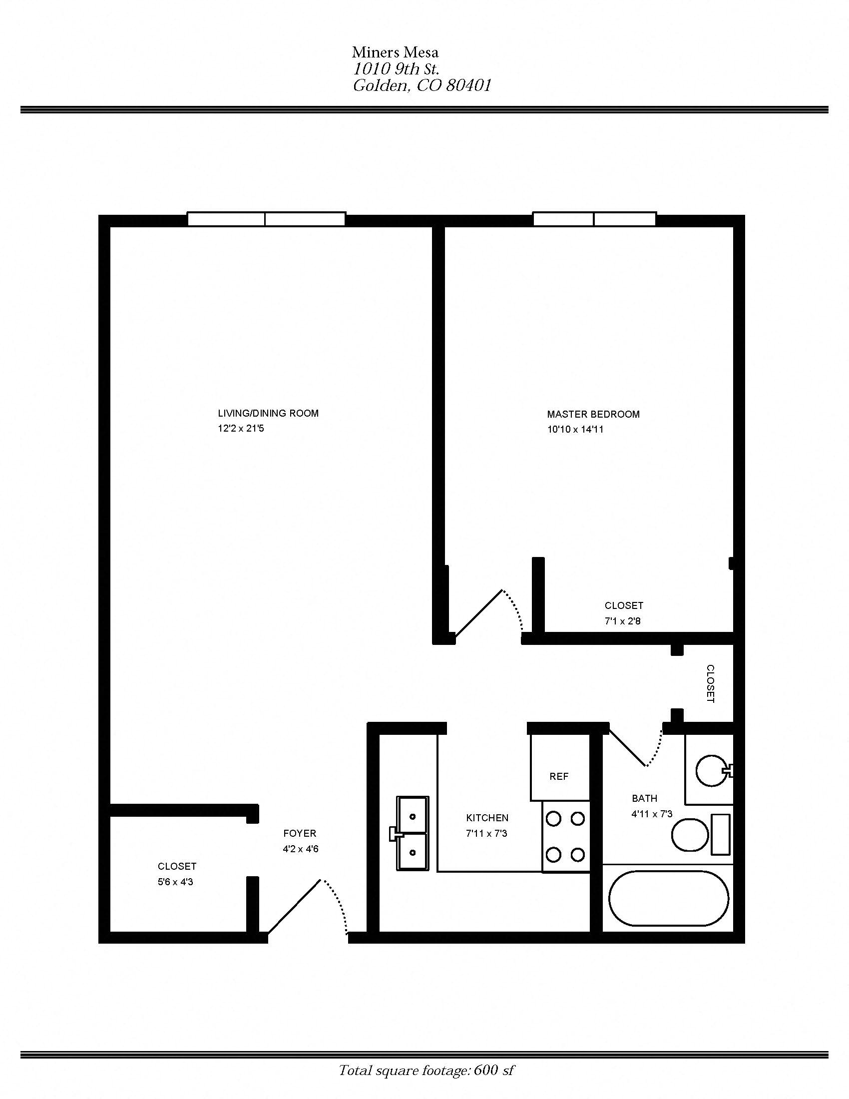 1 BEDROOM- Miners Mesa