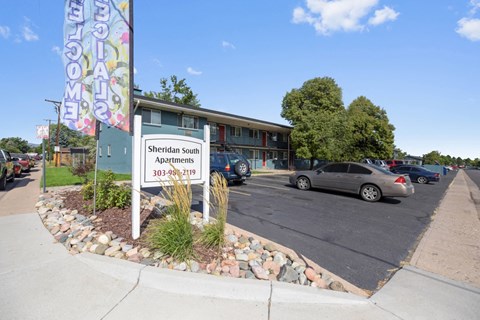 Entry Signage at Sheridan South Apts, Denver, 80227