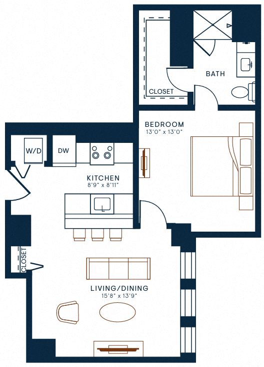 Belden Stratford | 1 Bedroom 1 Bath | 716 Sq Ft  at The Belden Stratford, Illinois