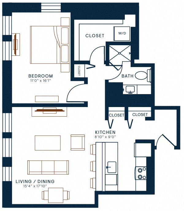 Belden Stratford | 1 Bedroom 1 Bath | 949 Sq Ft  at The Belden Stratford, Chicago, IL