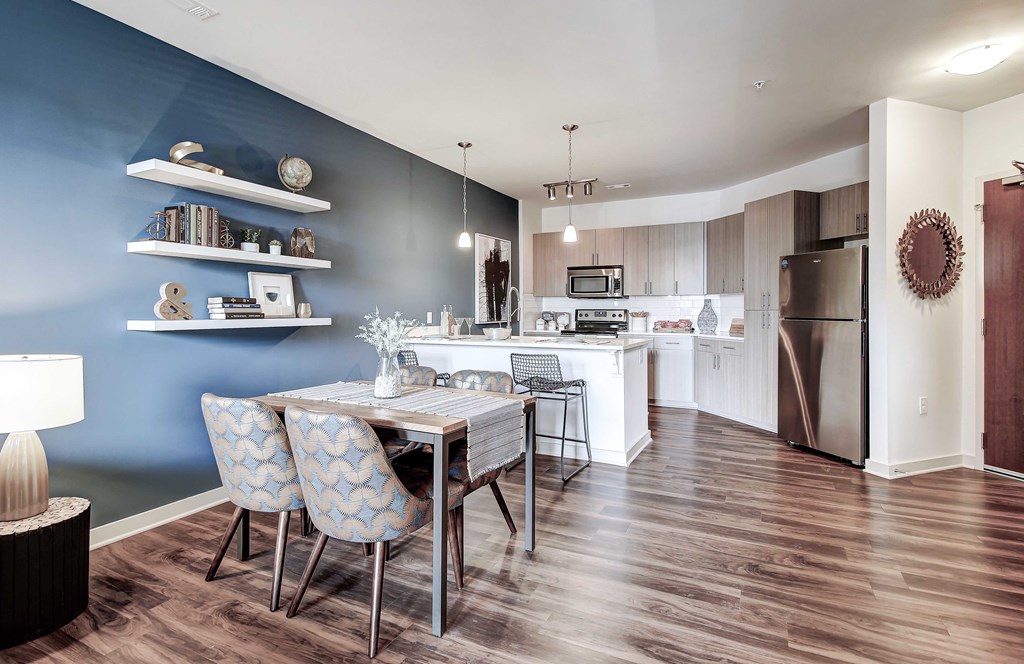 The Linden dining and kitchen