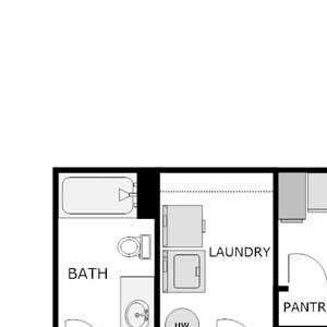 2 Bed 2 Bath Split