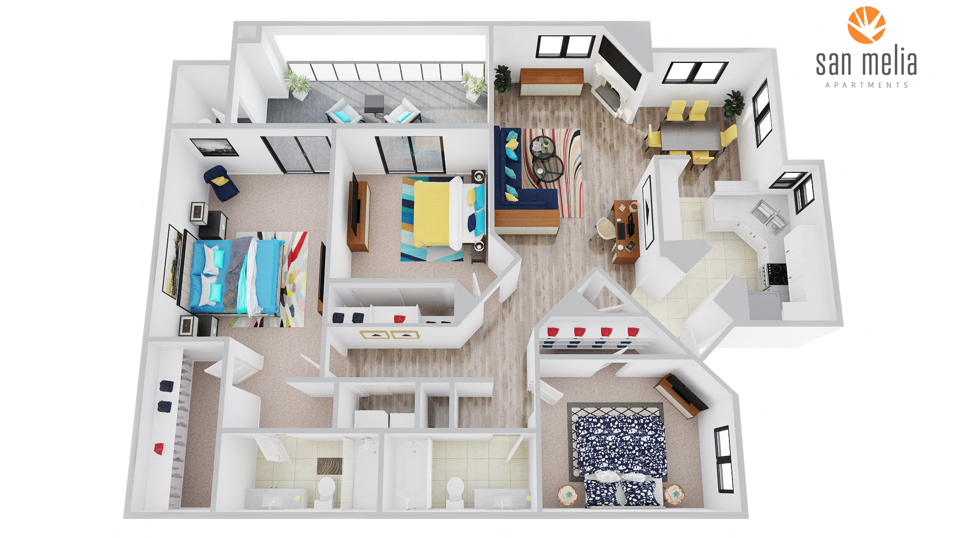 San Melia Apartments Coral Bay Premier Floor Plan