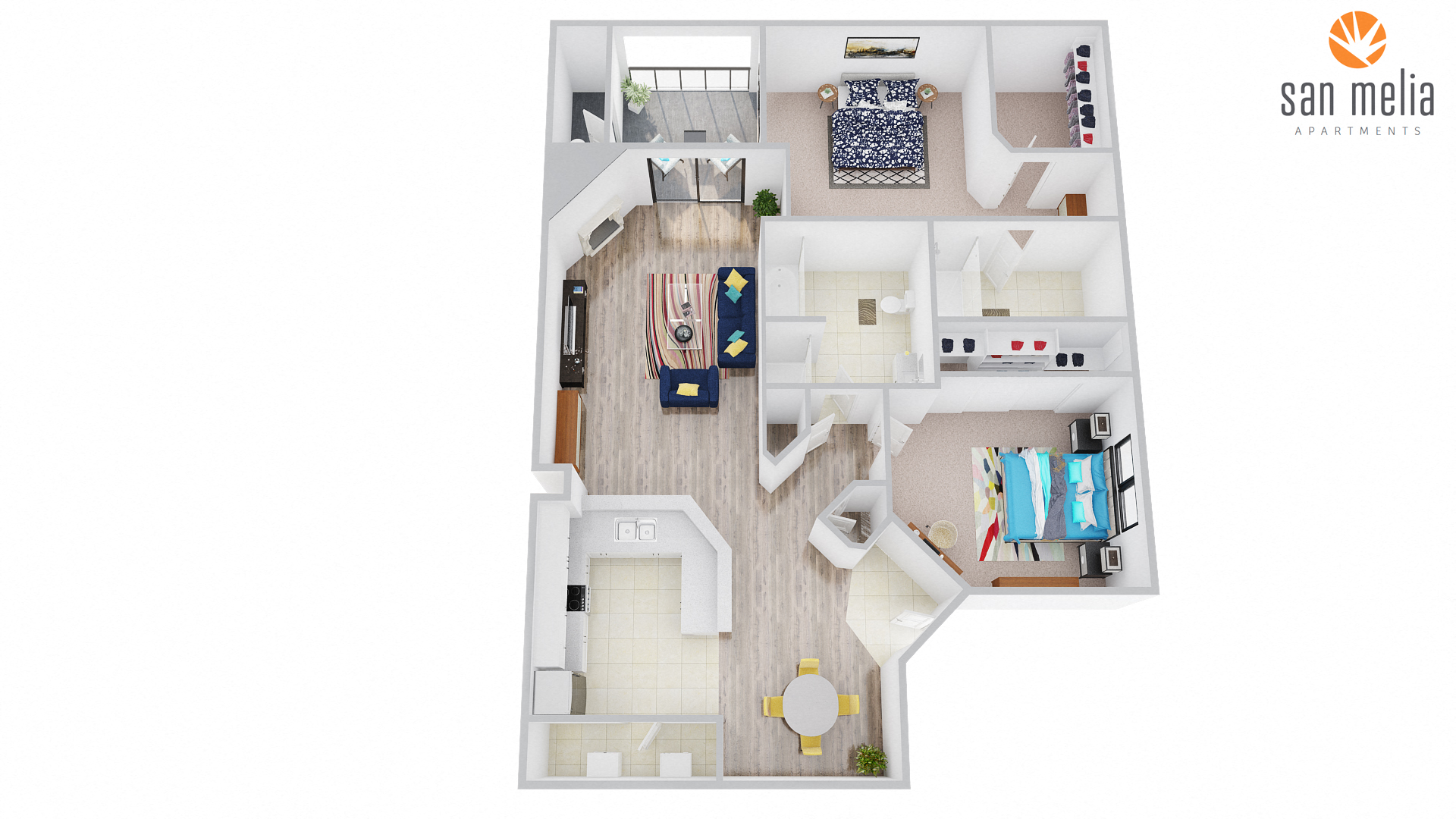 San Melia Apartments Desert Bloom Premier Floor Plan