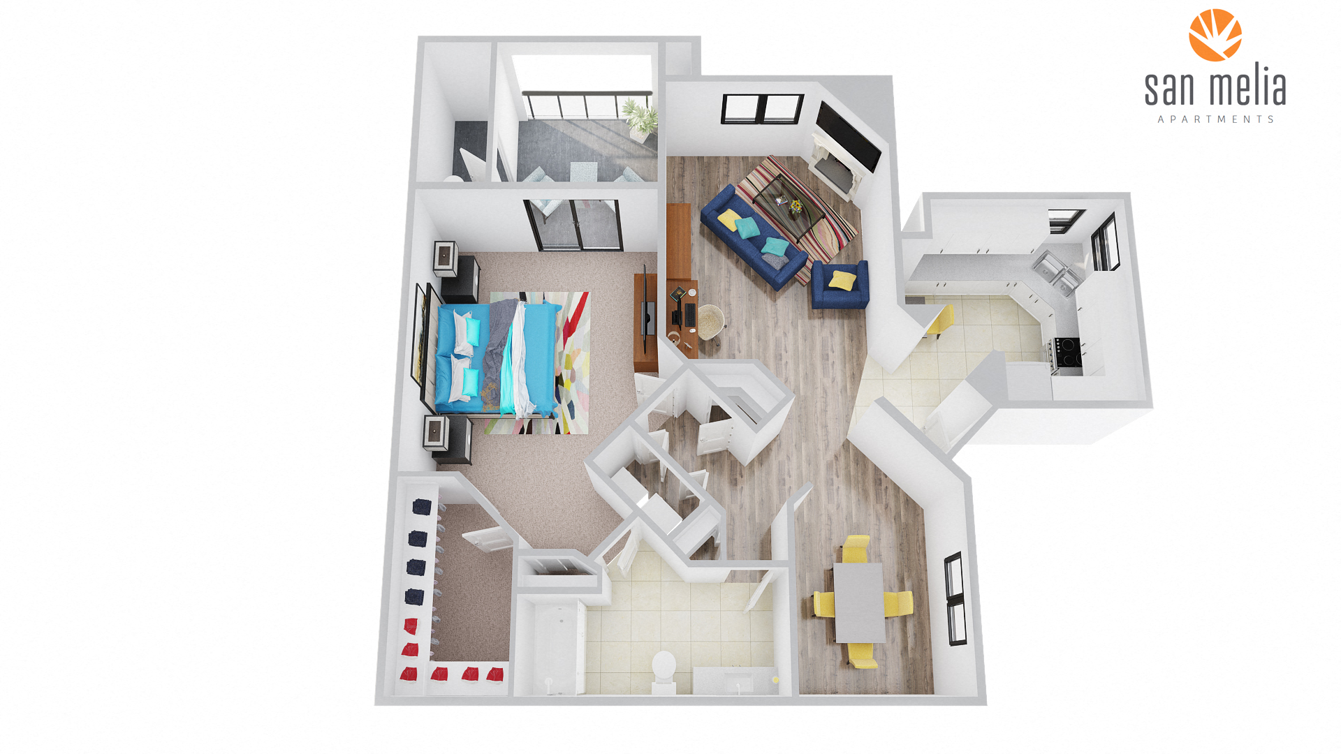 San Melia Apartments Waterfall Premier Floor Plan