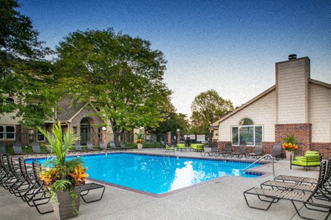 the swimming pool at our apartments
