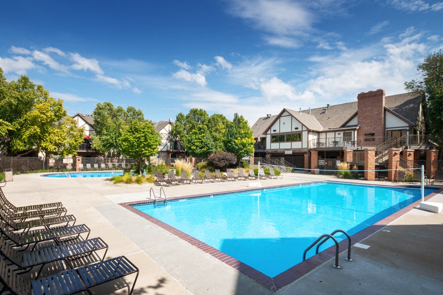the swimming pool at our apartments
