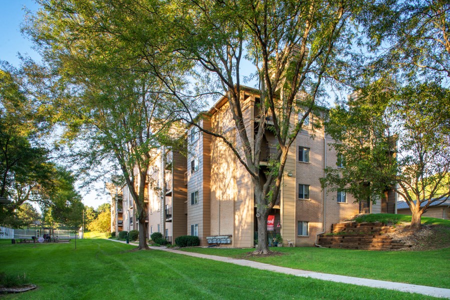 our apartments are located in a quiet area with trees