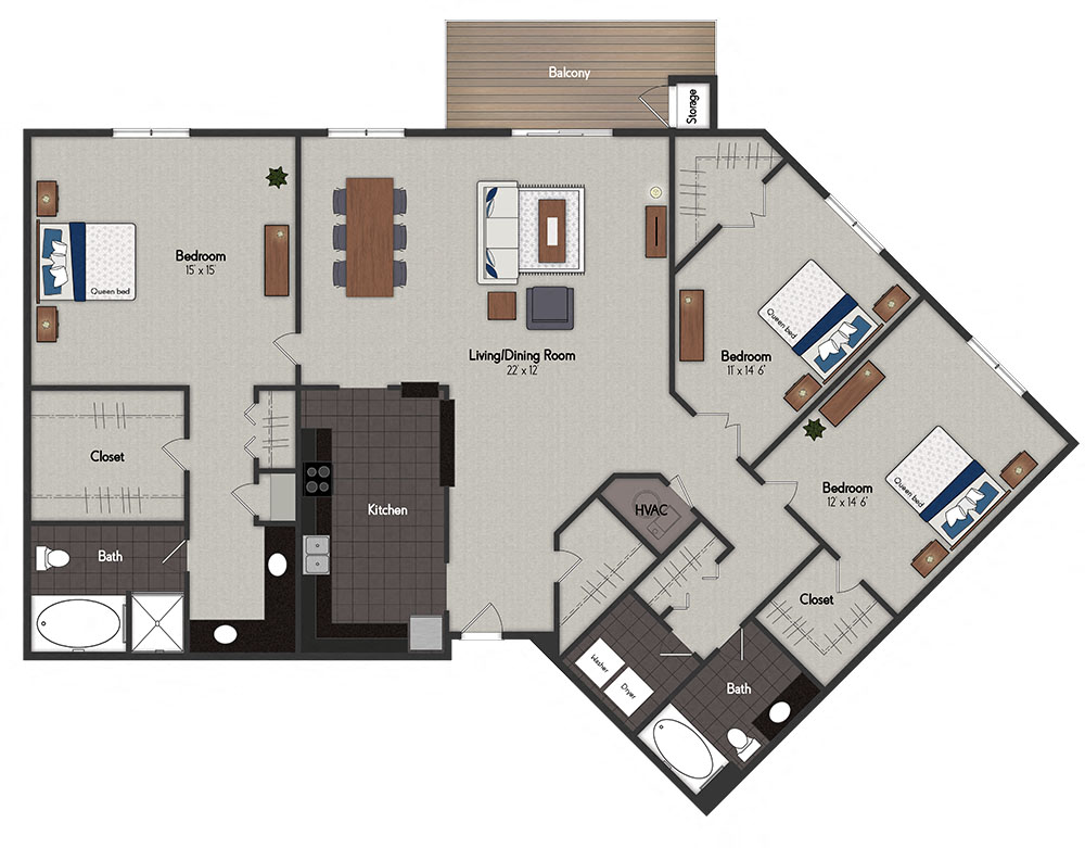 1365 S 101st St 1-3 Beds Apartment for Rent - Photo Gallery 25