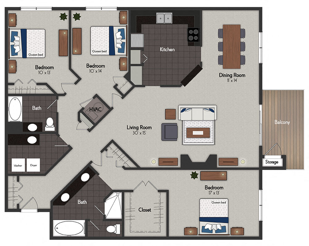 1365 S 101st St 1-3 Beds Apartment for Rent - Photo Gallery 26