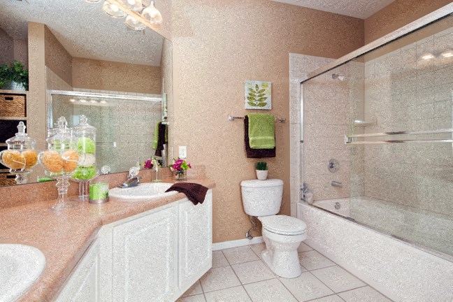 a bathroom with a sink toilet and a shower