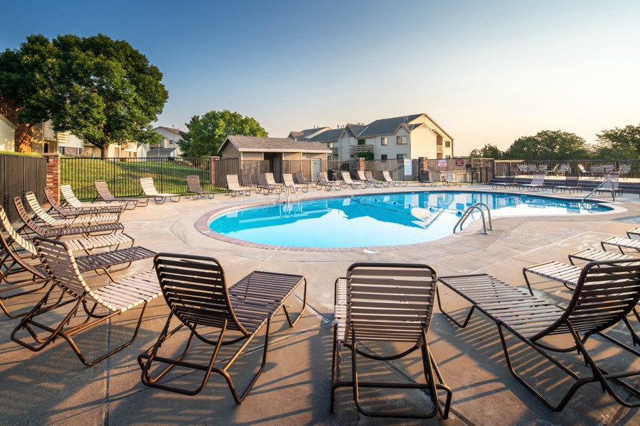 our resort style swimming pool is the perfect place to relax