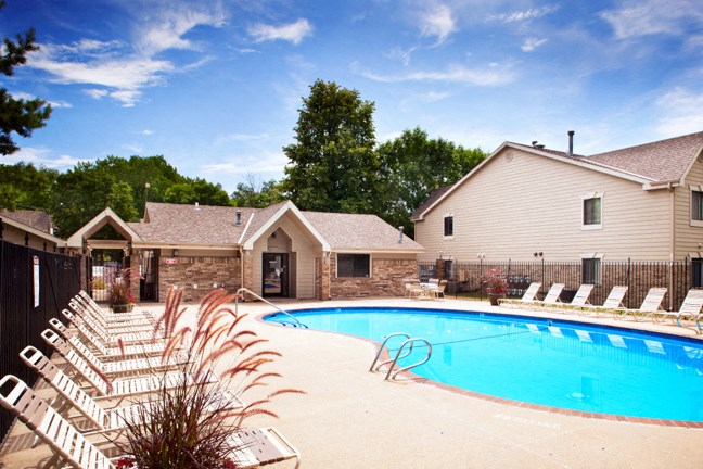 the swimming pool at our apartments
