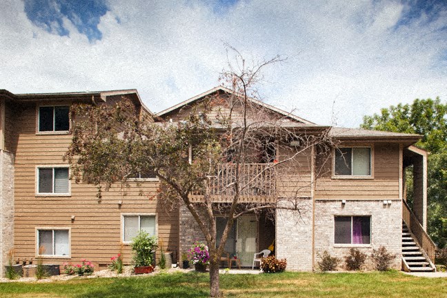 a house with a tree in front of it