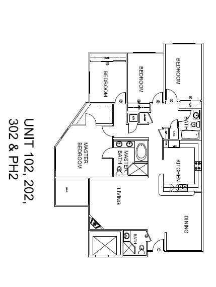 Units 102, 202, 302, PH2