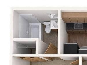 one bedroom apartment in Rochester floor plan