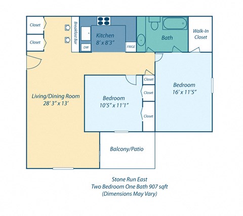Stone Run Weymouth Apartments Two Bedroom