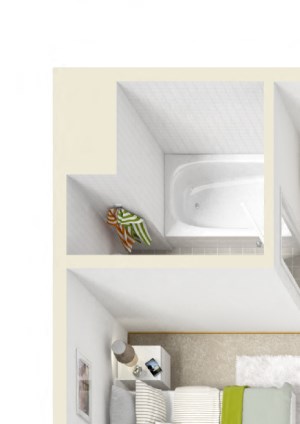 3 Bed 3 Bath 3x3 Floor Plan 3 Bed 3 Bath 3x3 Floor Plan at Atwood Apartments, Citrus Heights, CA, 95610
