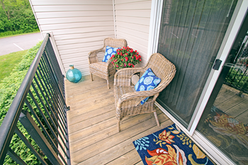 This is a photo of a private balcony at Deer Hill Apartments in Cincinnati, OH.