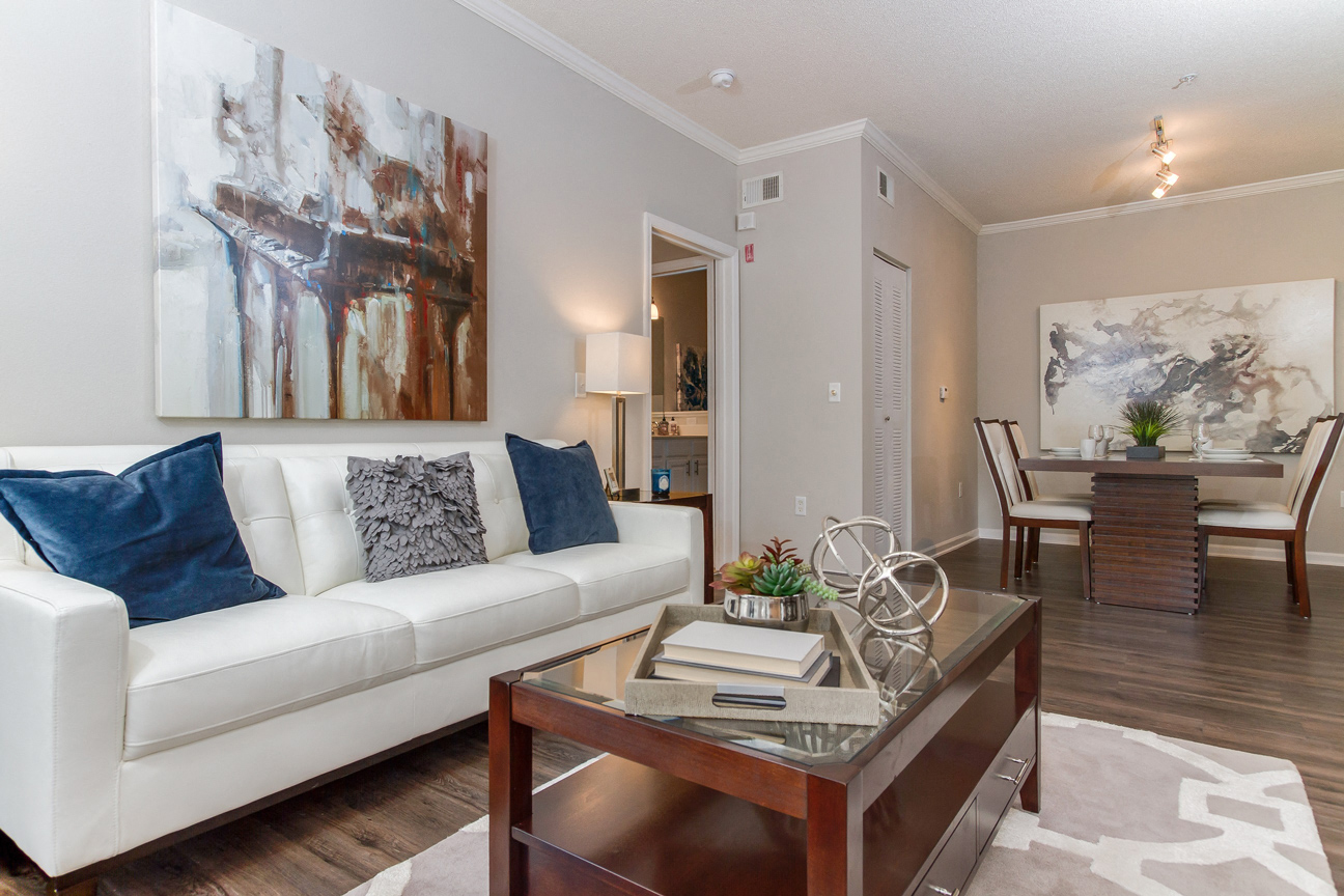 Living Room at The Preserve at Tampa Palms Apartments in Tampa, FL