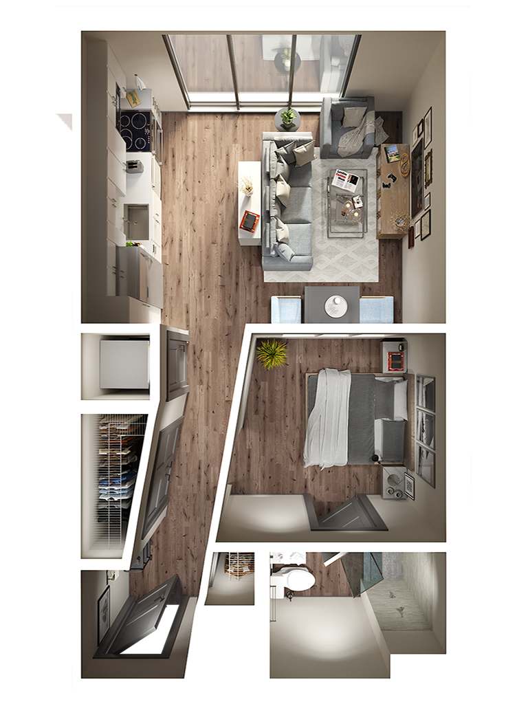 Arlie Floor Plan at Pier 33 Apartments, Wilmington, NC