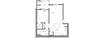 Preserve at Highland Ridge_1 Bedroom Floor Plan