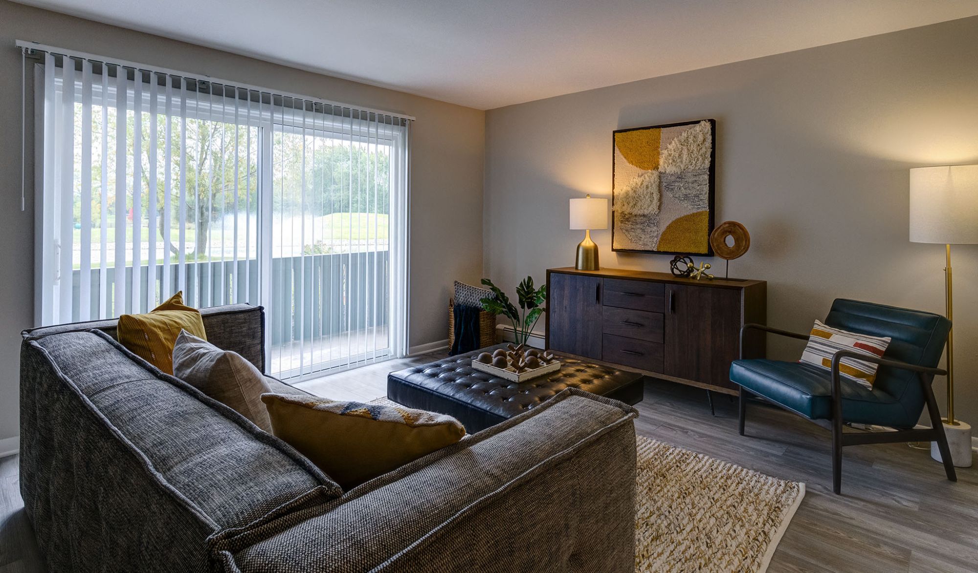 Spacious Living Room at Westmont Village, Westmont, IL