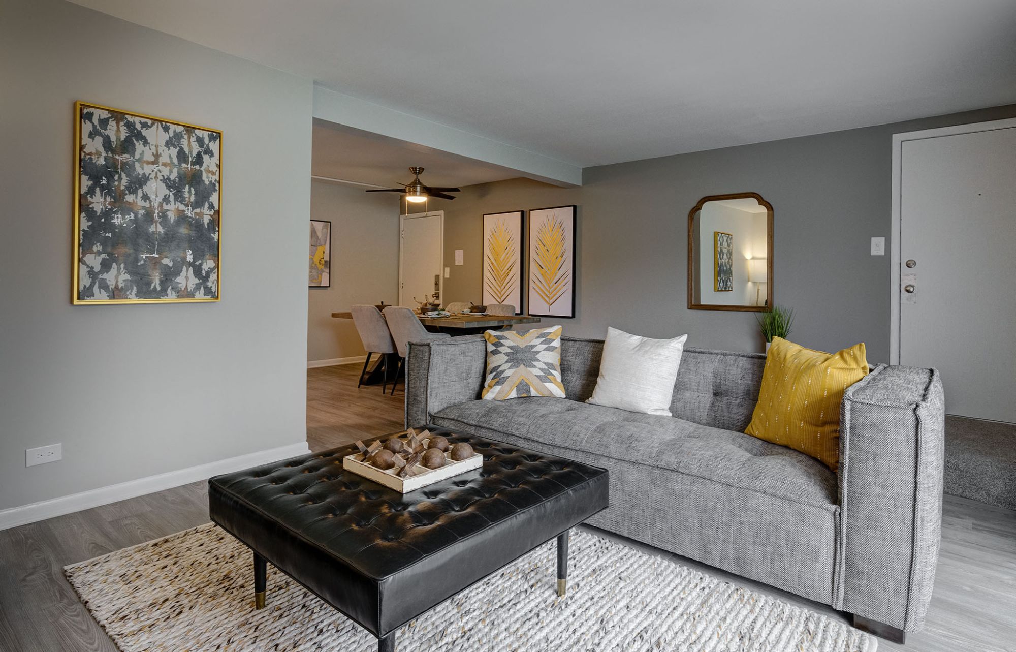 Trendy Living Room at Westmont Village, Illinois, 60559