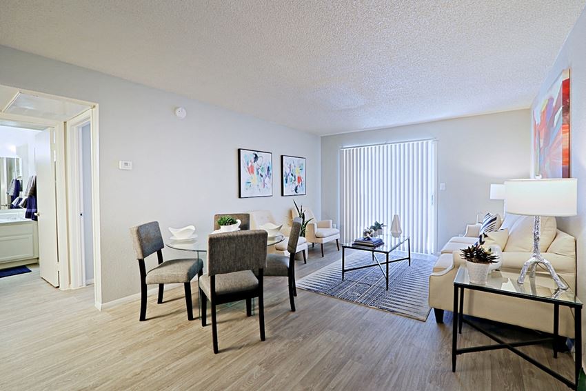 our apartments offer a spacious living room and dining room