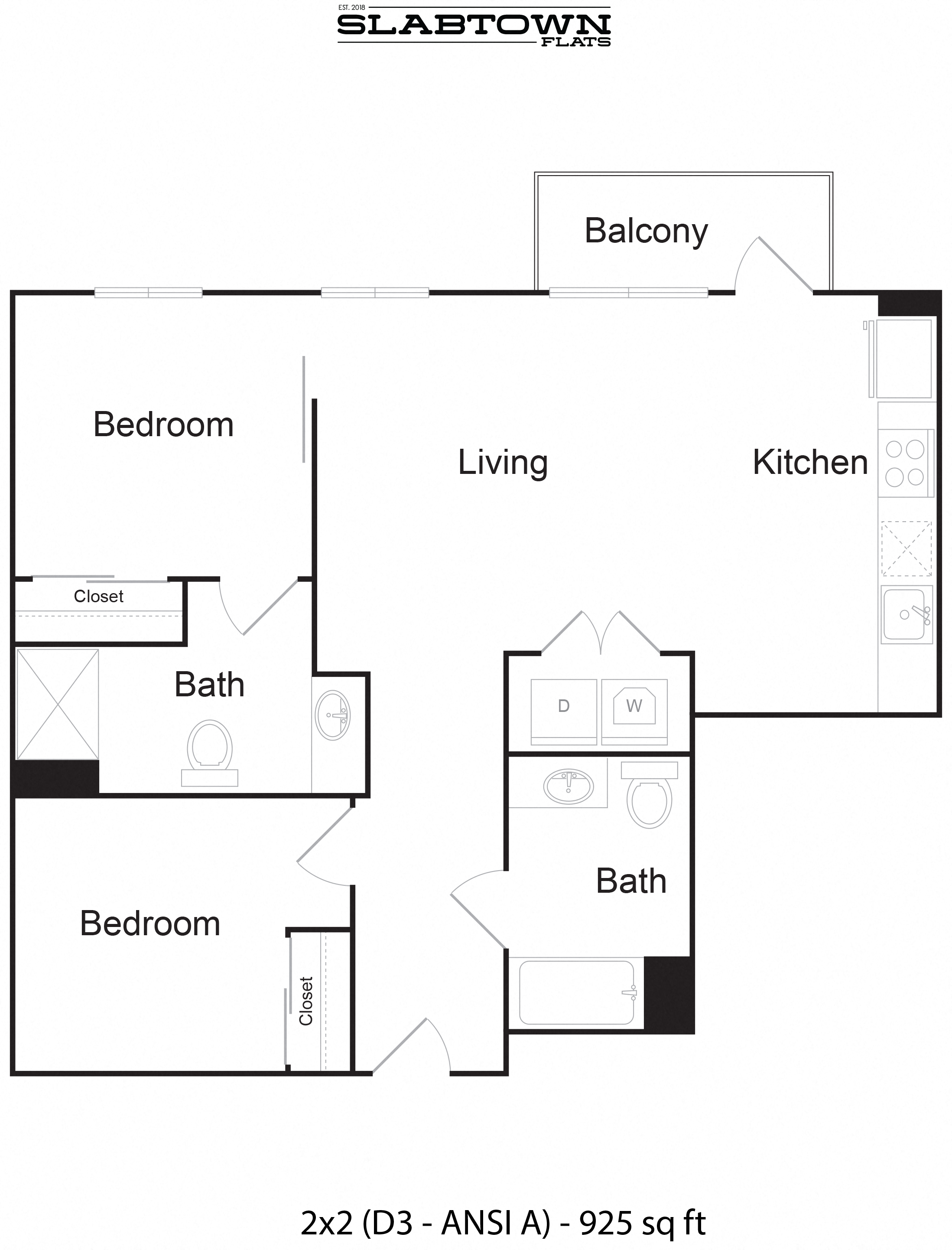 Slabtown D3 - ANSI A - 2x2 925 sf