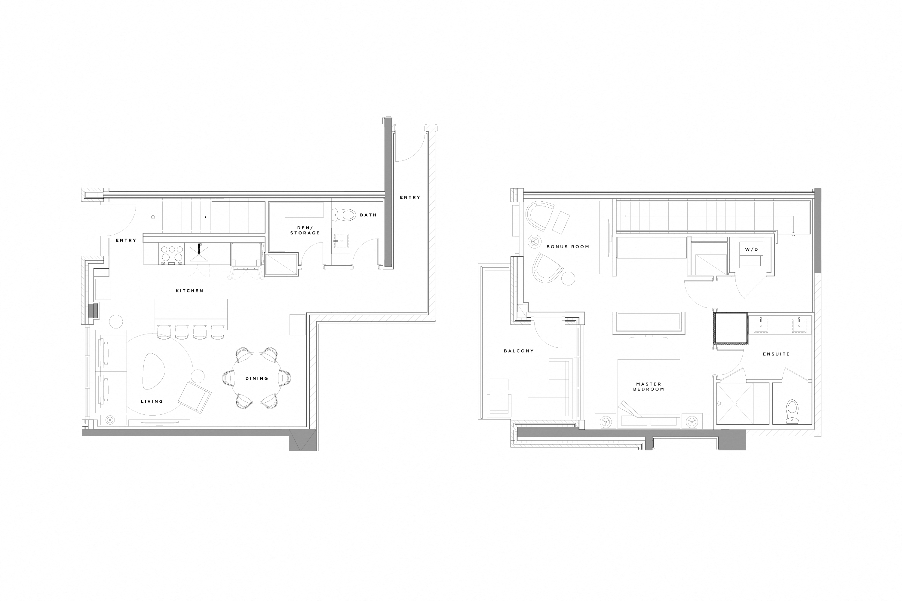 One Bedroom Townhome SW View