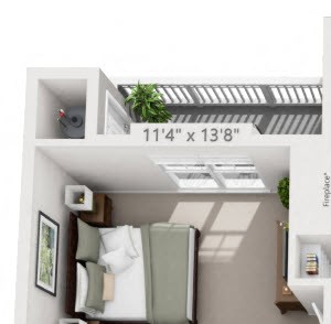 3 Bedroom Floor Plan | Ashford Green Apartment Homes Charlotte NC