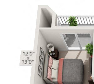 3 bedroom floor plan | Retreat at McAlpine Creek Apartments Charlotte NC