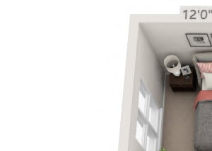 2 bedroom floor plan | Retreat at McAlpine Creek Apartments Charlotte NC