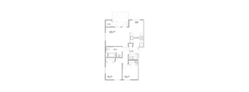 Cornerstone Apartments 2 Bedroom Floor Plan