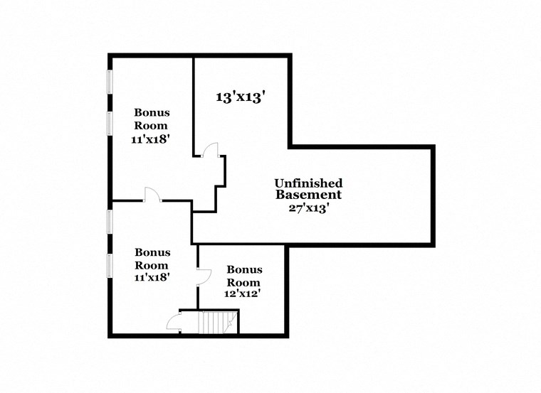 a floor plan of a house with a bedroom and a living room