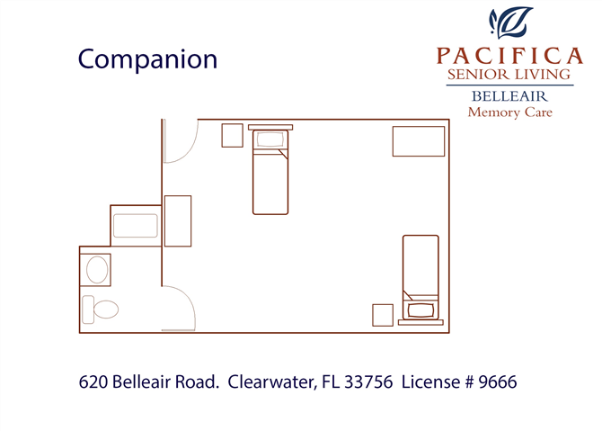Companion Floor Plan Companion Floor Plan at Pacifica Senior Living Belleair, Clearwater