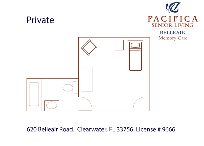Private Floor Plan Private Floor Plan at Pacifica Senior Living Belleair, Florida