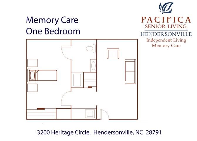 Memory Care One Bedroom Floor Plan Memory Care One Bedroom Floor Plan at Pacifica Senior Living Heritage Hills, Hendersonville