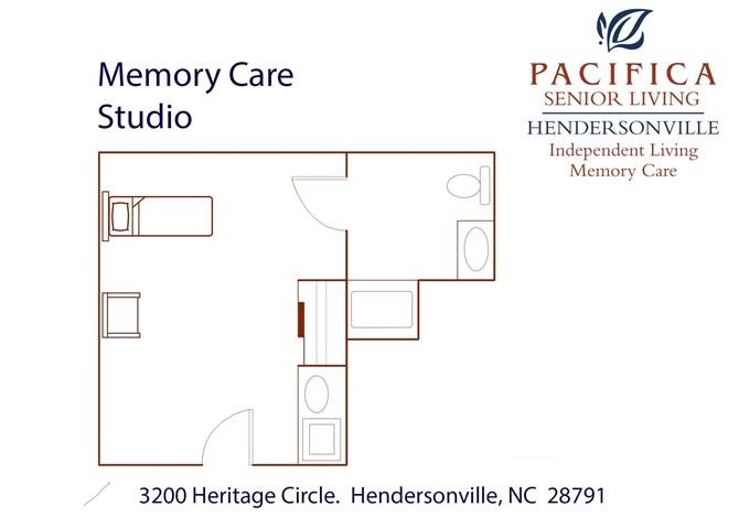 Memory Care Studio Floor Plan Memory Care Studio Floor Plan at Pacifica Senior Living Heritage Hills, North Carolina, 28791