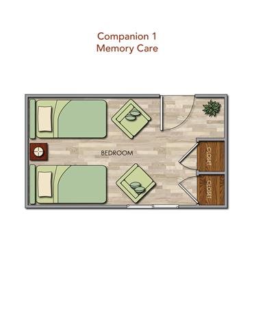 Memory Care Companion 1 Floor Plan Memory Care Companion 1 Floor Plan at Pacifica Senior Living Newport Mesa, Costa Mesa, CA