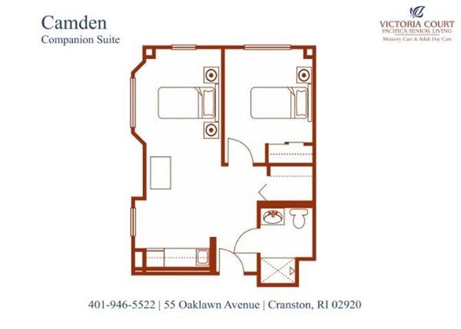 Camden (Companion) AL Floor Plan Camden (Companion) AL Floor Plan at Pacifica Senior Living Victoria Court, Cranston, RI