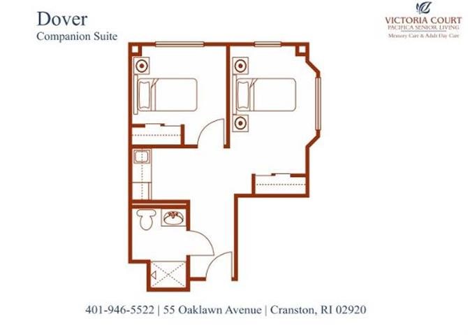 Dover (Companion) AL Floor Plan Dover (Companion) AL Floor Plan at Pacifica Senior Living Victoria Court, Cranston