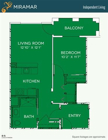 Independent - Miramar Floor Plan Independent - Miramar Floor Plan at The Meridian at Lake San Marcos, California, 92078